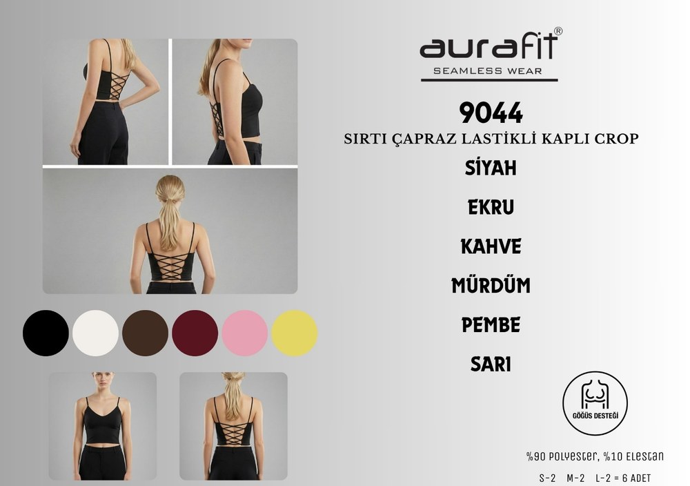 Aurafıt Bayan V Yaka Fleto Kalın Askılı Büstiyer