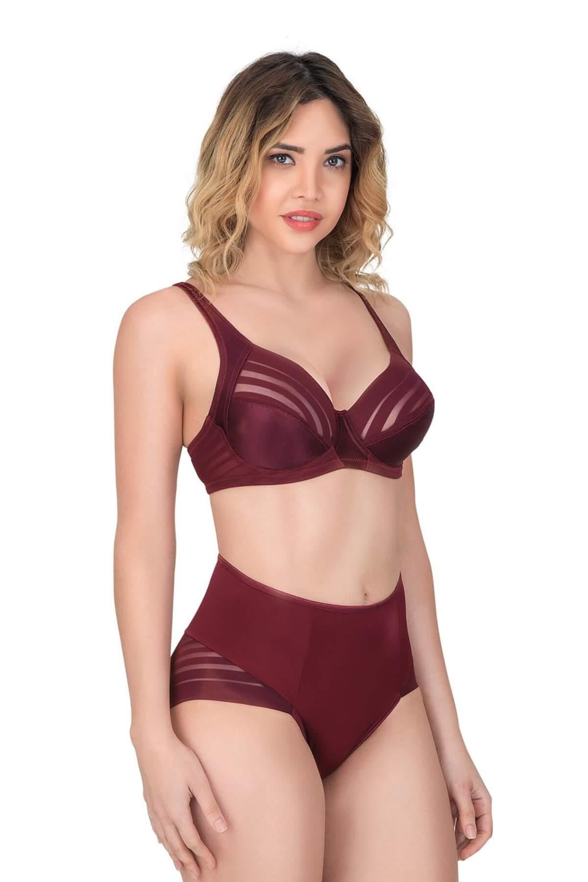 Bordo Emay 177 B Toparlayıcı Sütyen Takım