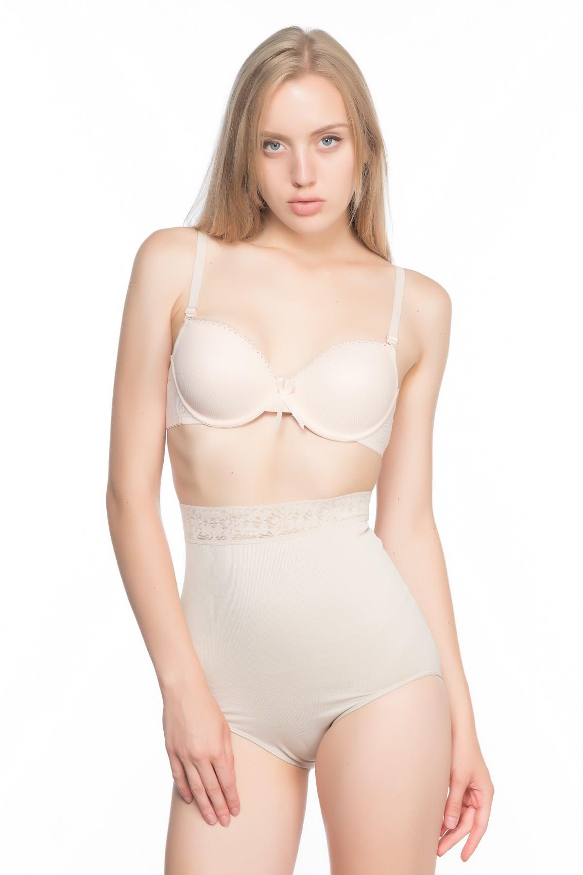 Ten Emay 2028 Dantelli Yüksek Bel Slip Korse