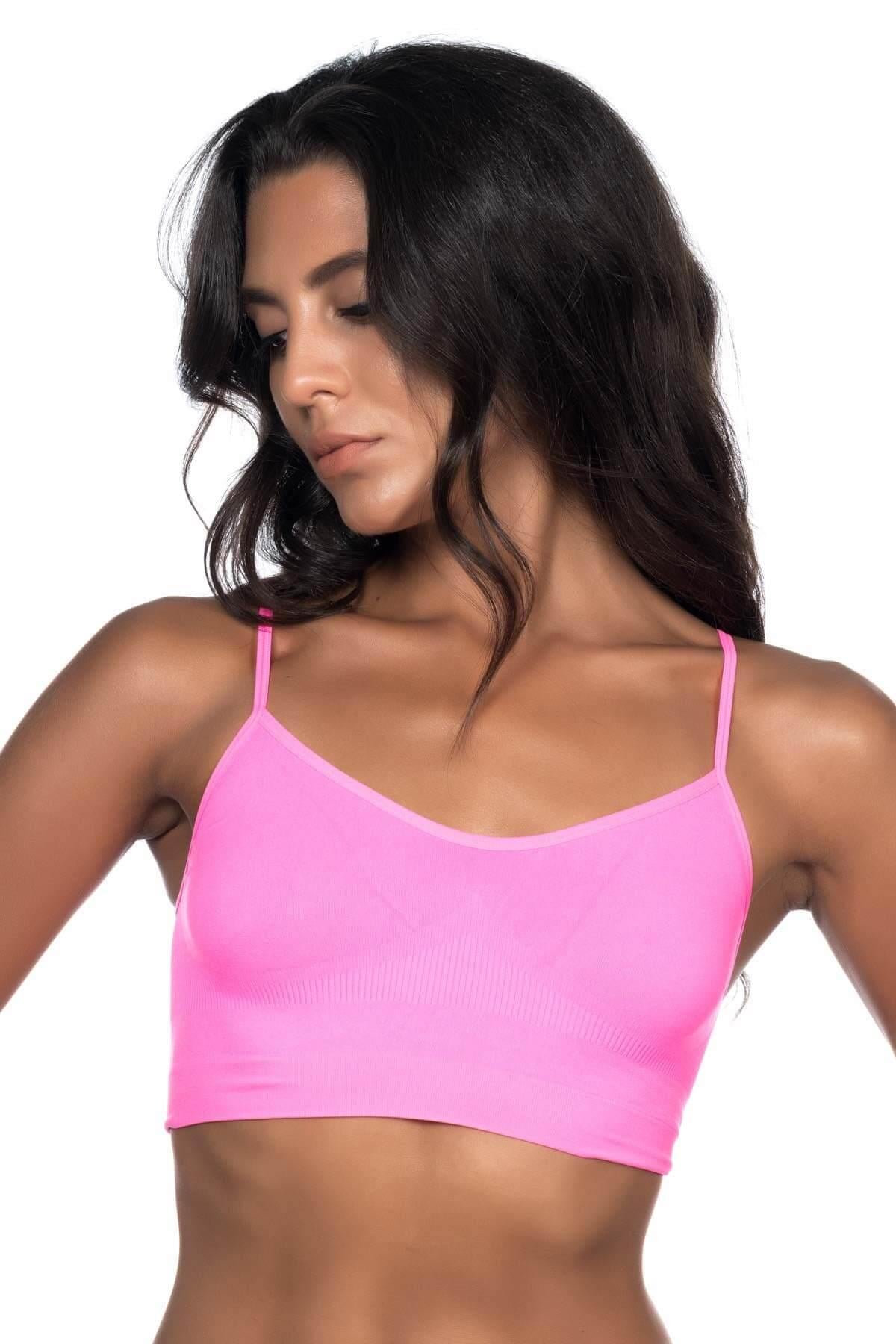 Neon Fuşya Emay 4003 Soft İp Askı Büstiyer