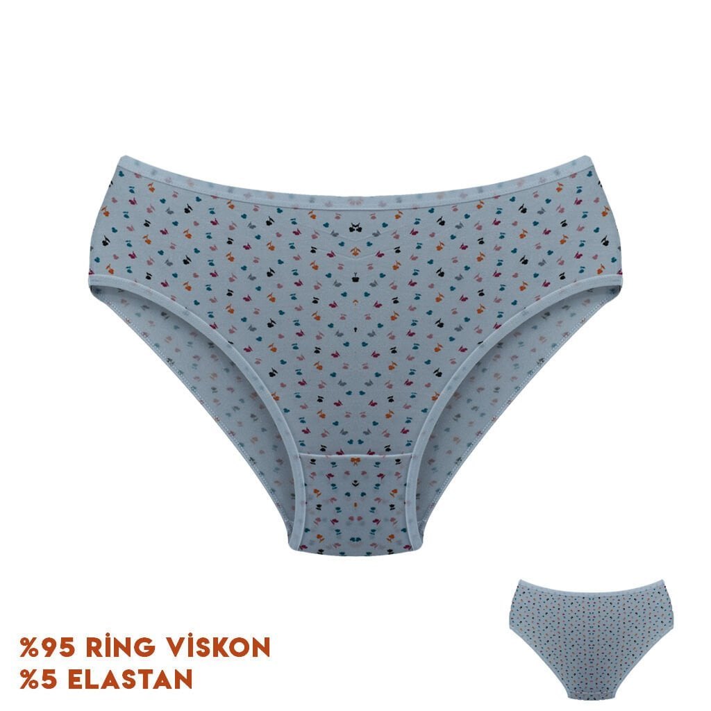 Dondeza 264-8 (L) Desenli Viscon Bayan Bikini