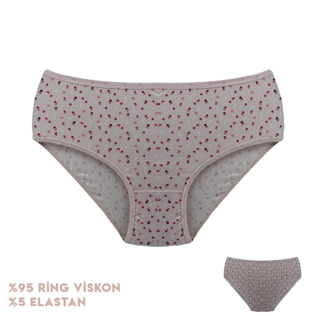 Dondeza 364-4 (XL) Desenli Viscon Bayan Bikini