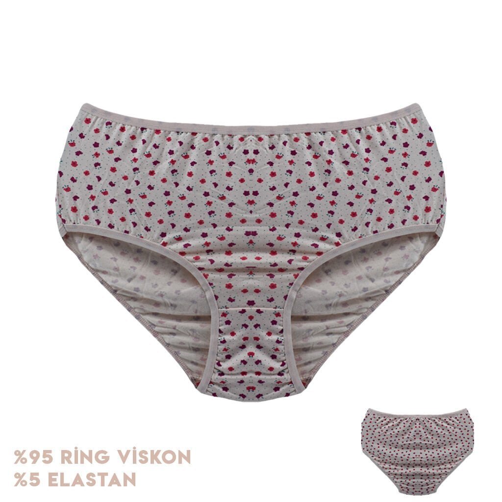 Dondeza 664-9 (XXL) Desenli Viscon Bayan Bikini