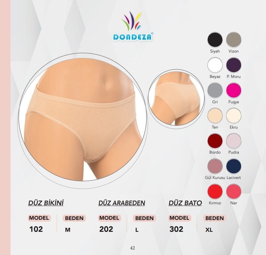 Dondeza 102 Düz Bayan Bikini