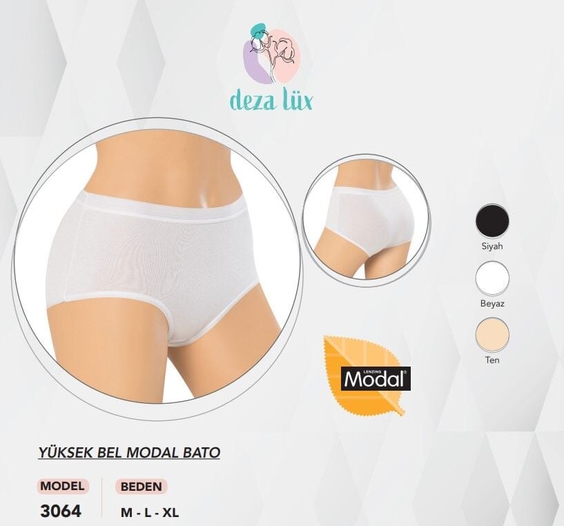 Dondeza 3064 (M-L-XL) Yüksek Bel Modal Bayan Külot