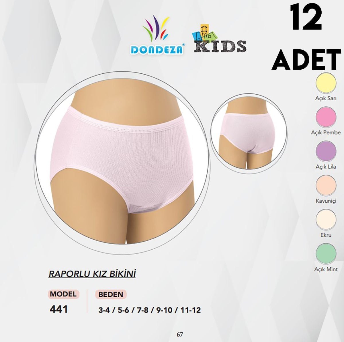 Dondeza 441 Raporlu Kız Çocuk Bikini