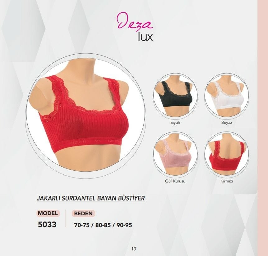 Dondeza 5033 Jakarlı Surdantel Bayan Bustiyer