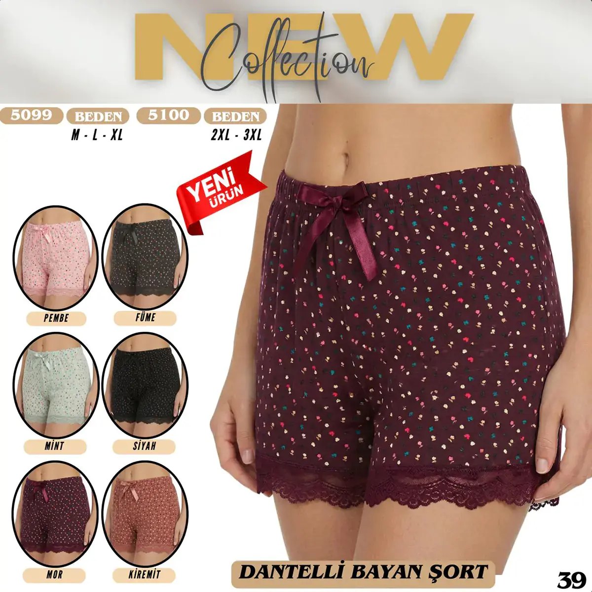 Dondeza 5099 (M-L-XL) Home Style Bayan Şort