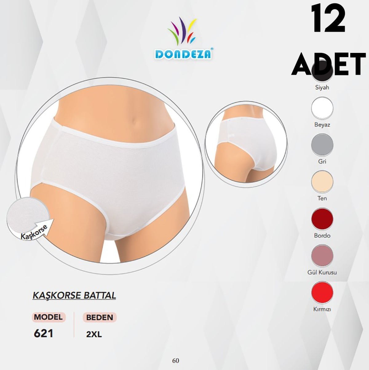 Dondeza 621 Kaşkorse Battal Beden Bayan Bato