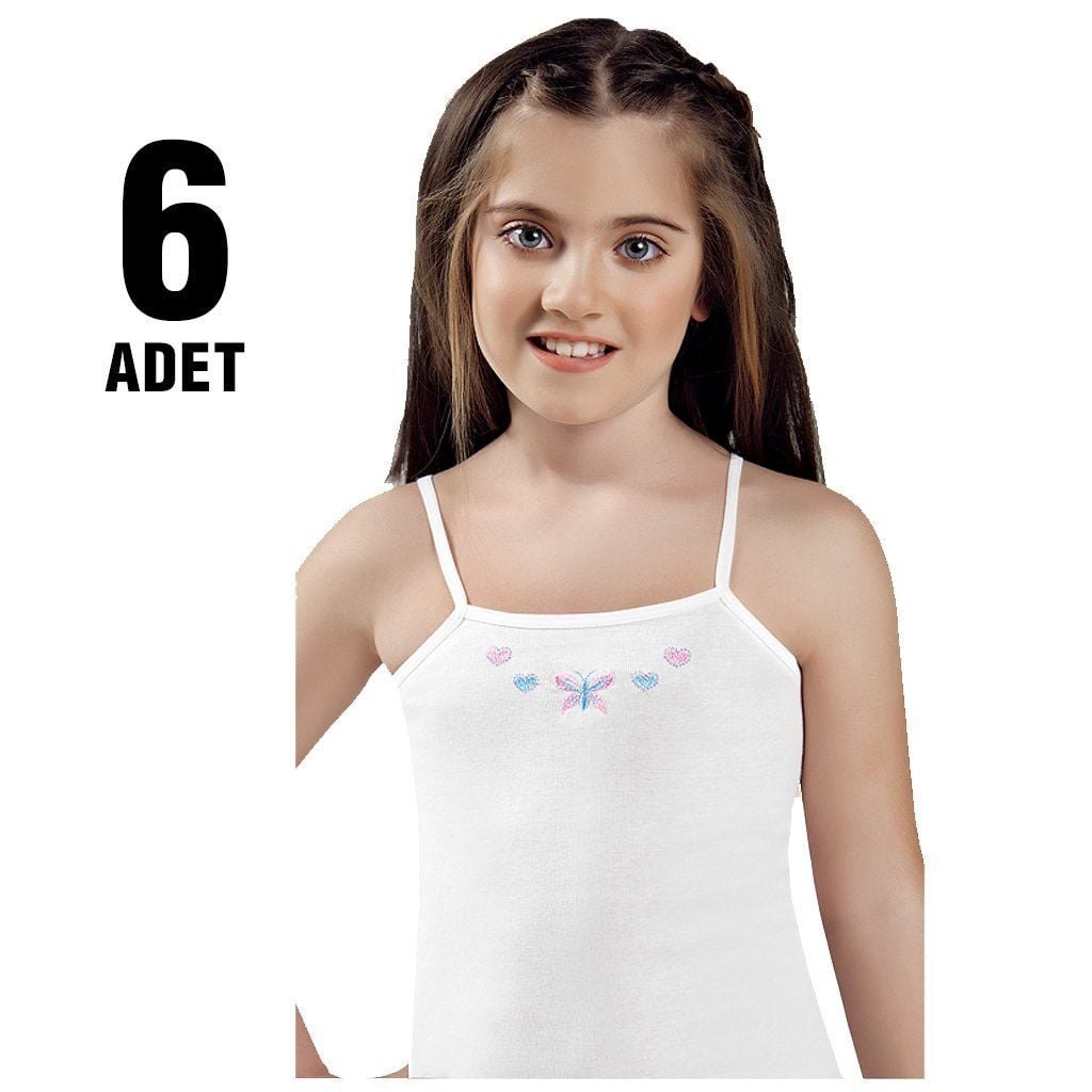 Güryıldız 27207 Penye İşlemeli Kız Çocuk Atlet