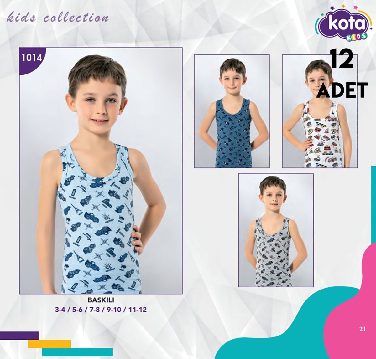 Kota 1014 Baskılı Erkek Çocuk Atlet