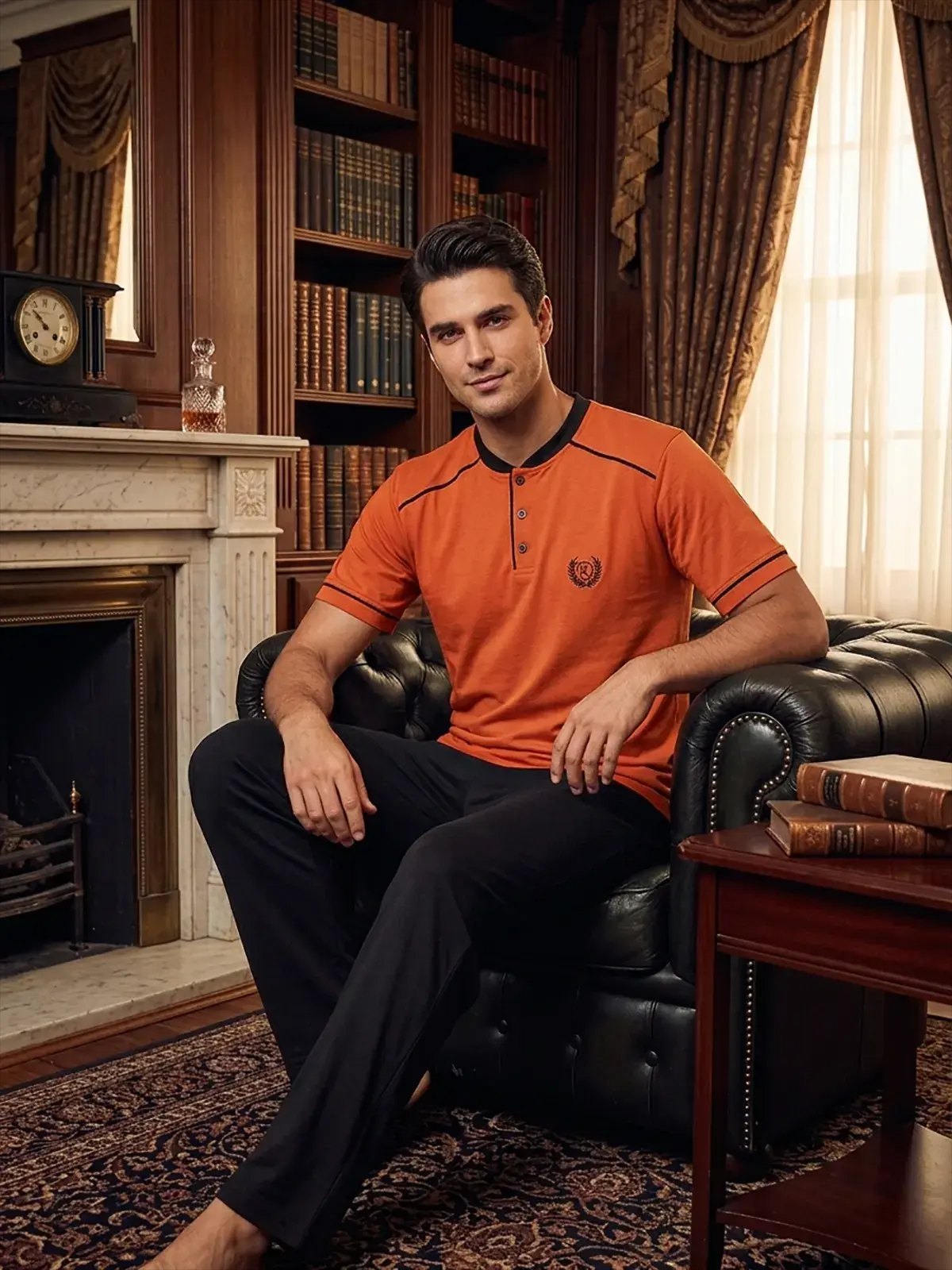 Kapitex 5800 (M-L-XL-XXL) Erkek Kısa Kol Pijama Takım