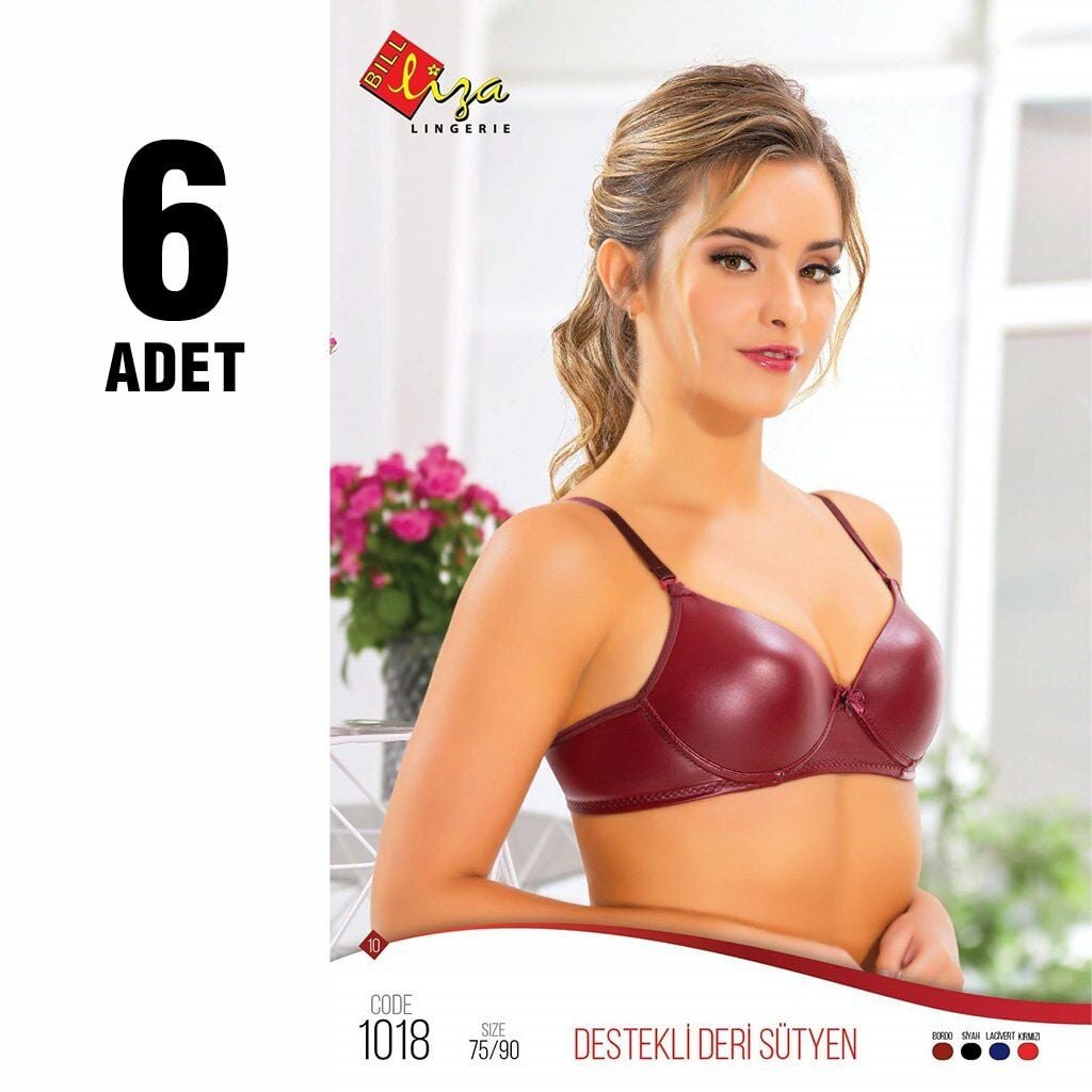 Liza 1018 Balenli Destekli Deri Sütyen