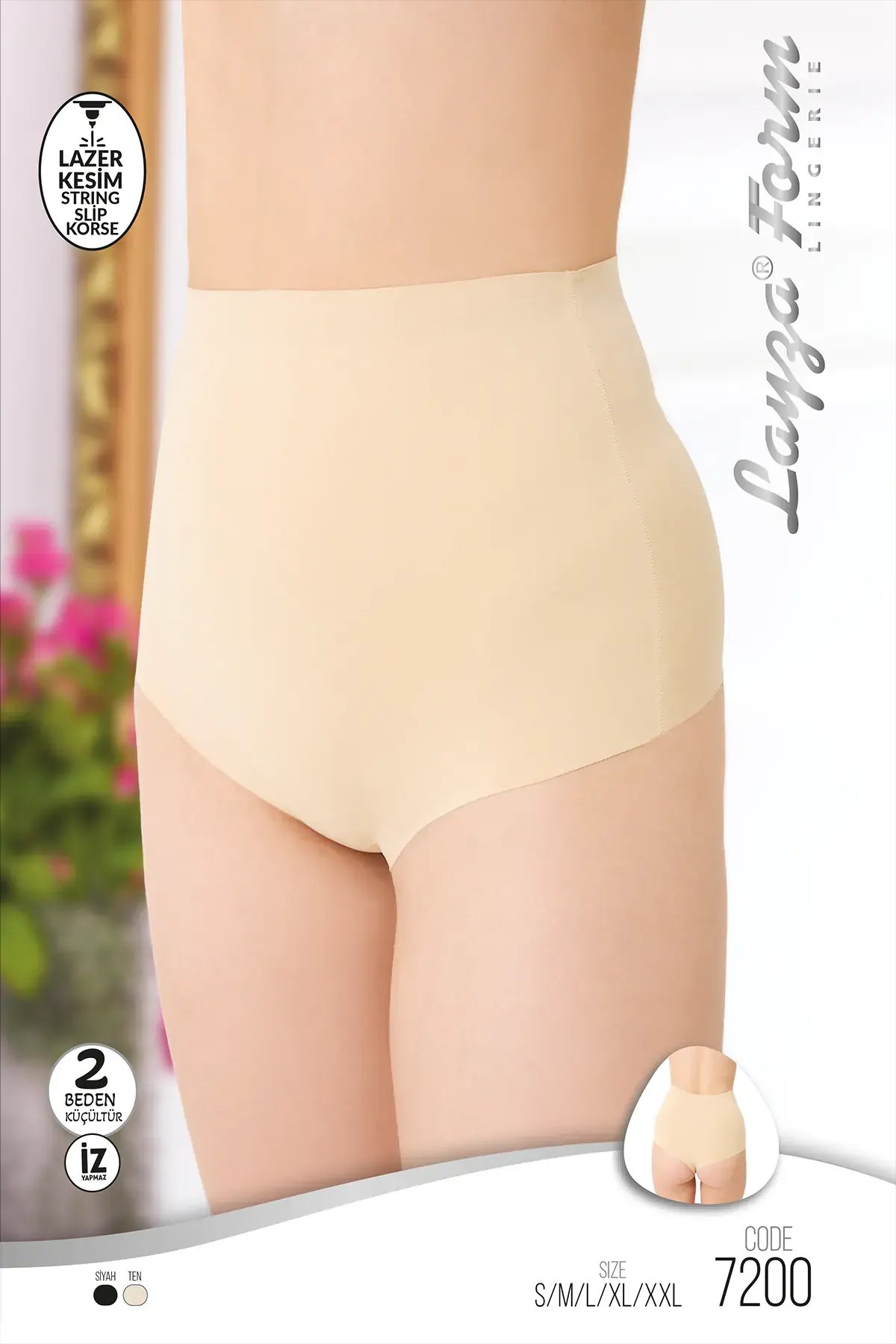 Liza 7200 Lazer Kesim String Slip Korse