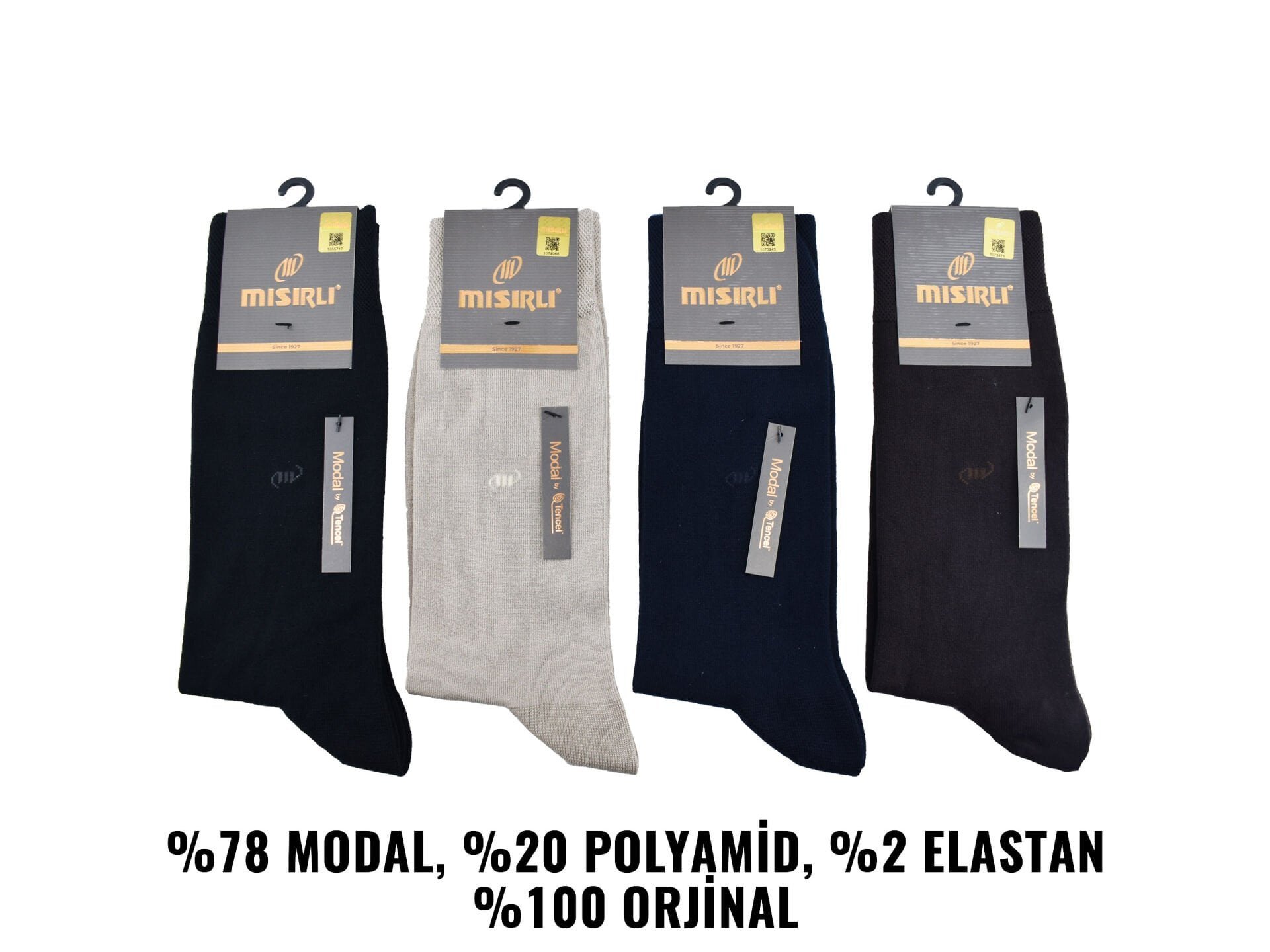 Mısırlı 61004 (41-45) Dikişsiz Organik Modal Erkek Çorap
