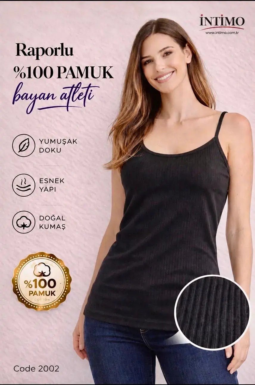 İntimo 2002 İp Askılı Raporlu Bayan Atlet