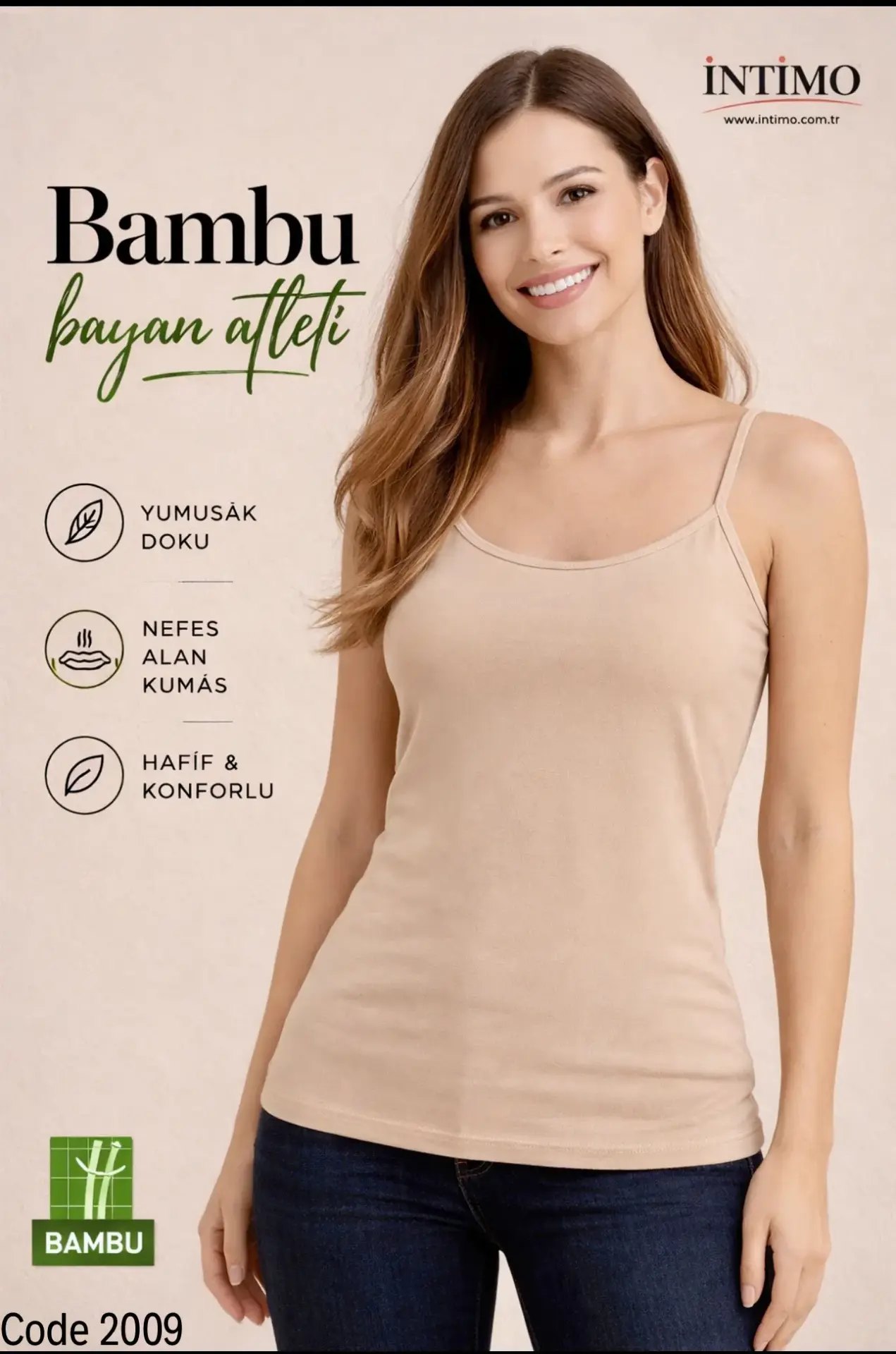 İntimo 2009 İp Askılı Bambu Bayan Atlet