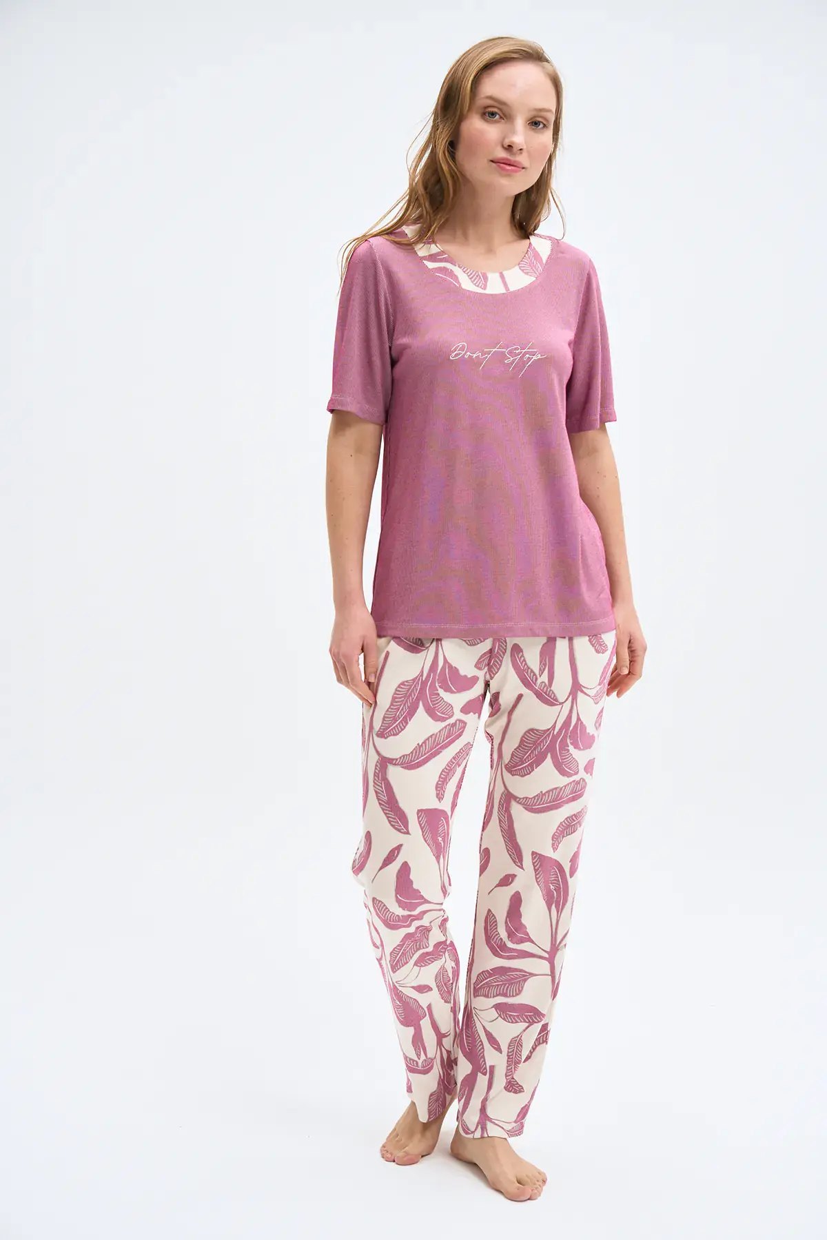 Pijadore 2030 (M-L-XL-XXL) Kısa Kollu Bayan Pijama Takım
