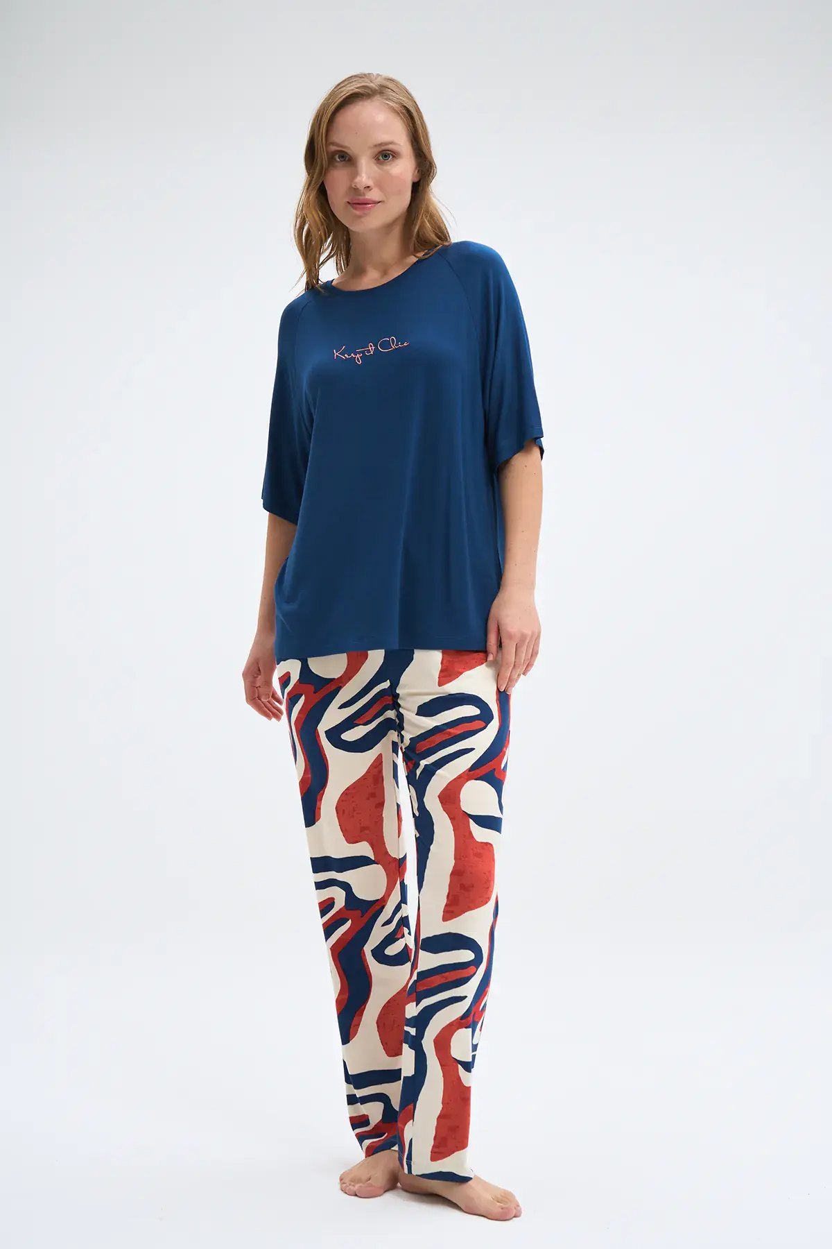 Pijadore 2039 (M-L-XL-XXL) Kısa Kollu Bayan Pijama Takım