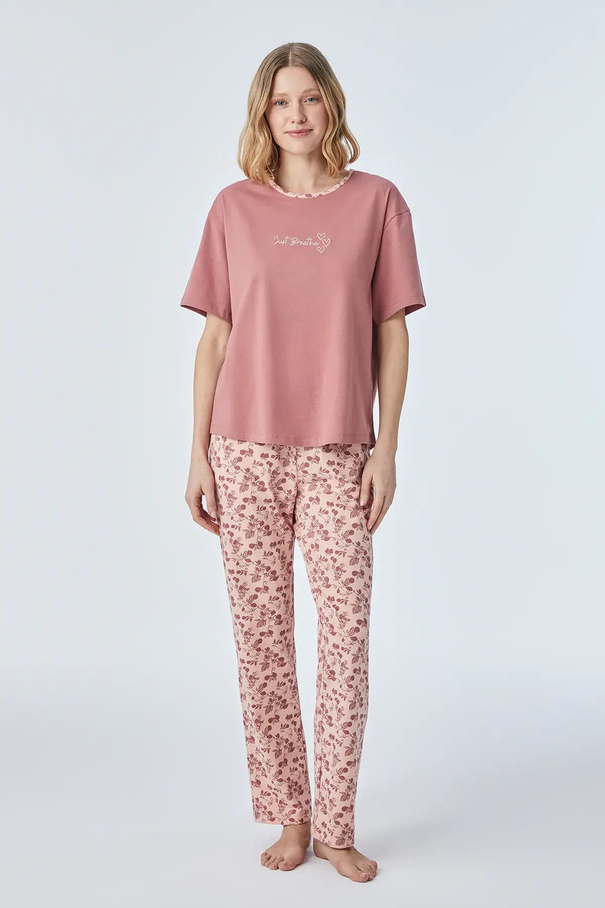 Pijadore 2100 (M-L-XL-XXL) Kısa Kollu Bayan Pijama Takım