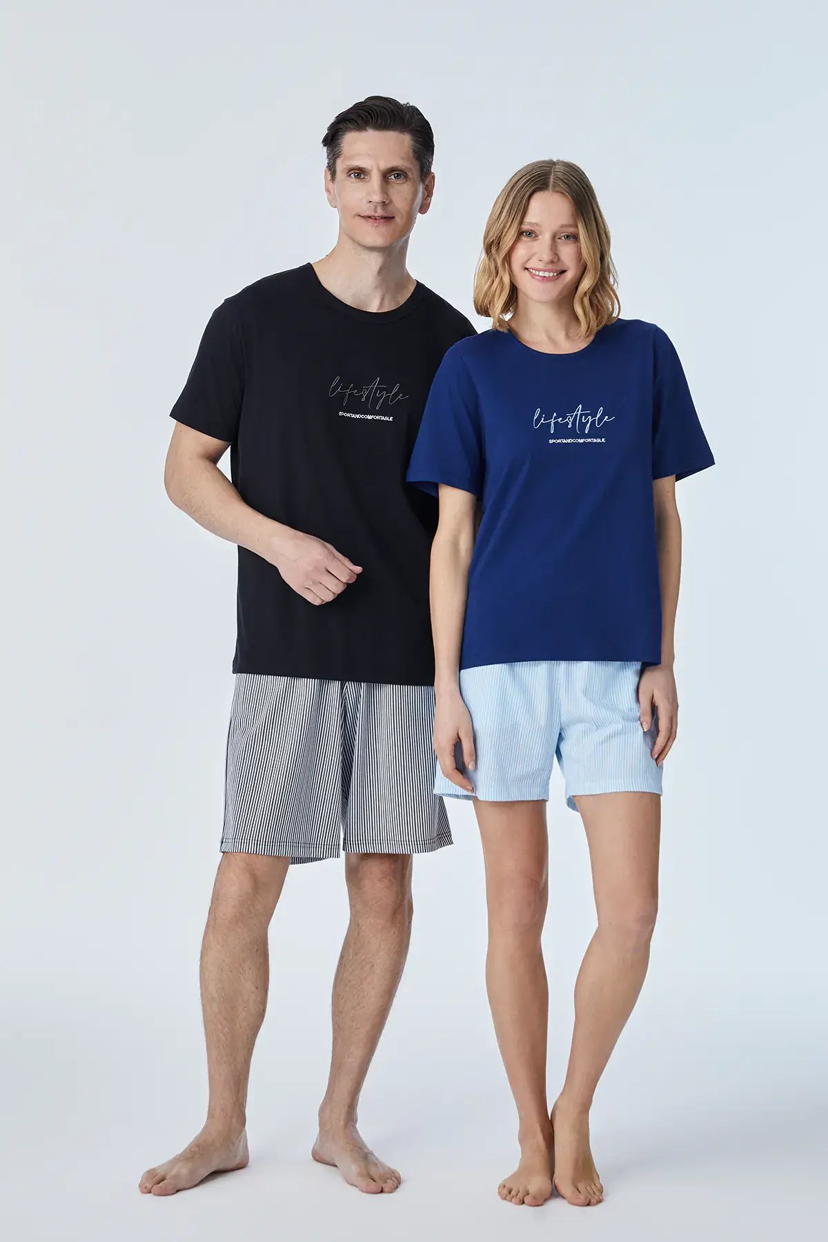 Pijadore 2118 (M-L-XL-XXL) Kısa Kollu Bayan Şortlu Takım