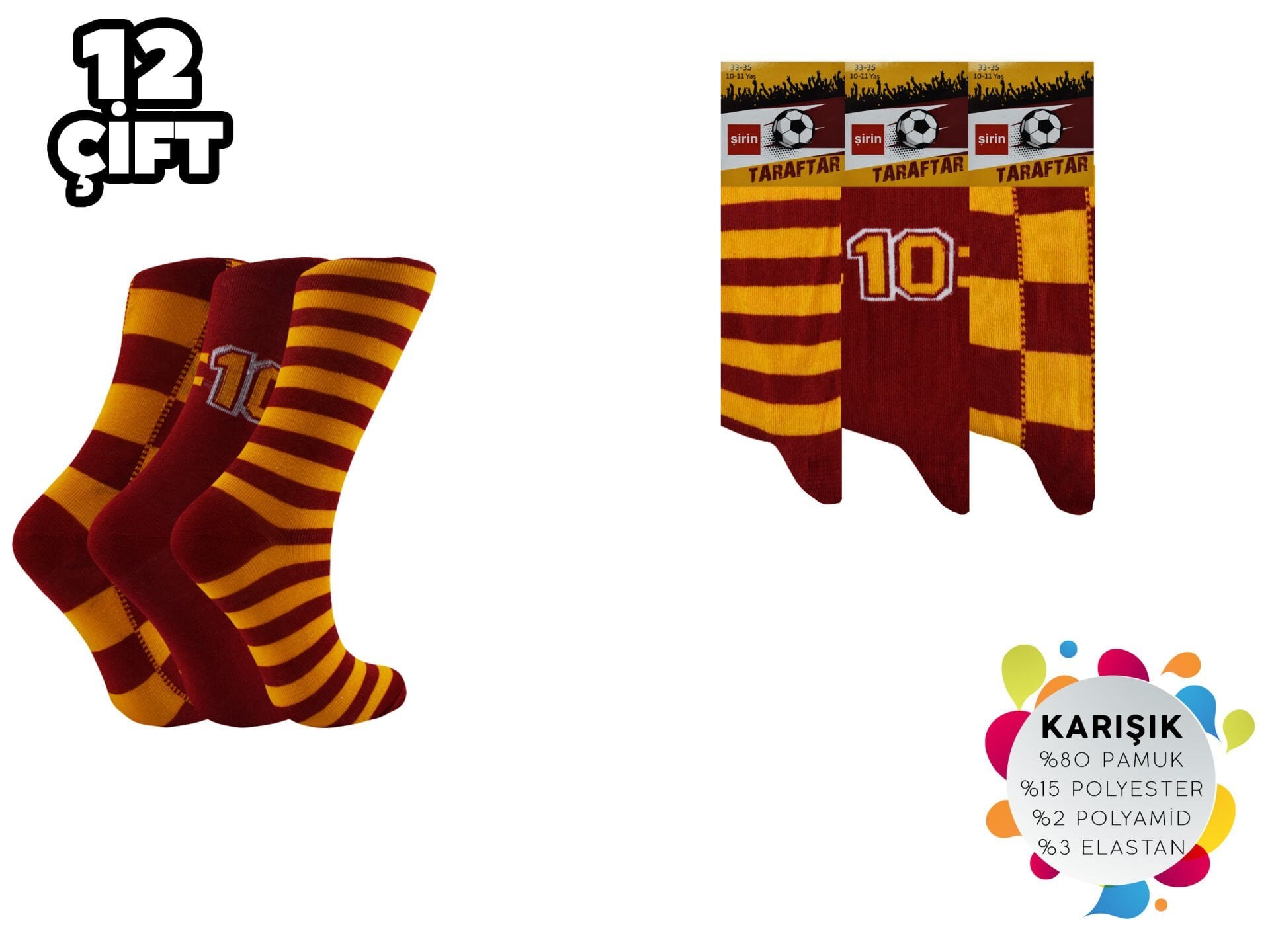 Şirin 005-GS Taraftar Çocuk Soket Çorap