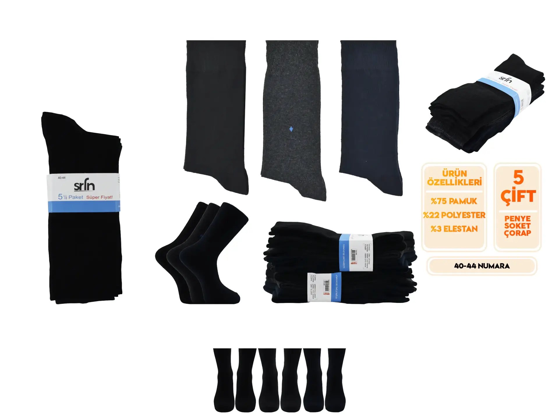 Şirin 0100 Ter Emici Süper Soft Erkek Penye Çorap