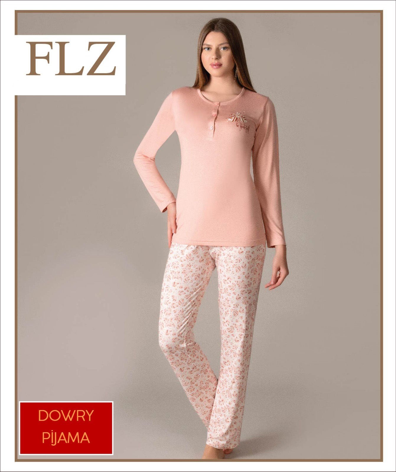 Flz 89-92 Bayan Uzun Kollu Pijama Takımı (S-M-L-XL)