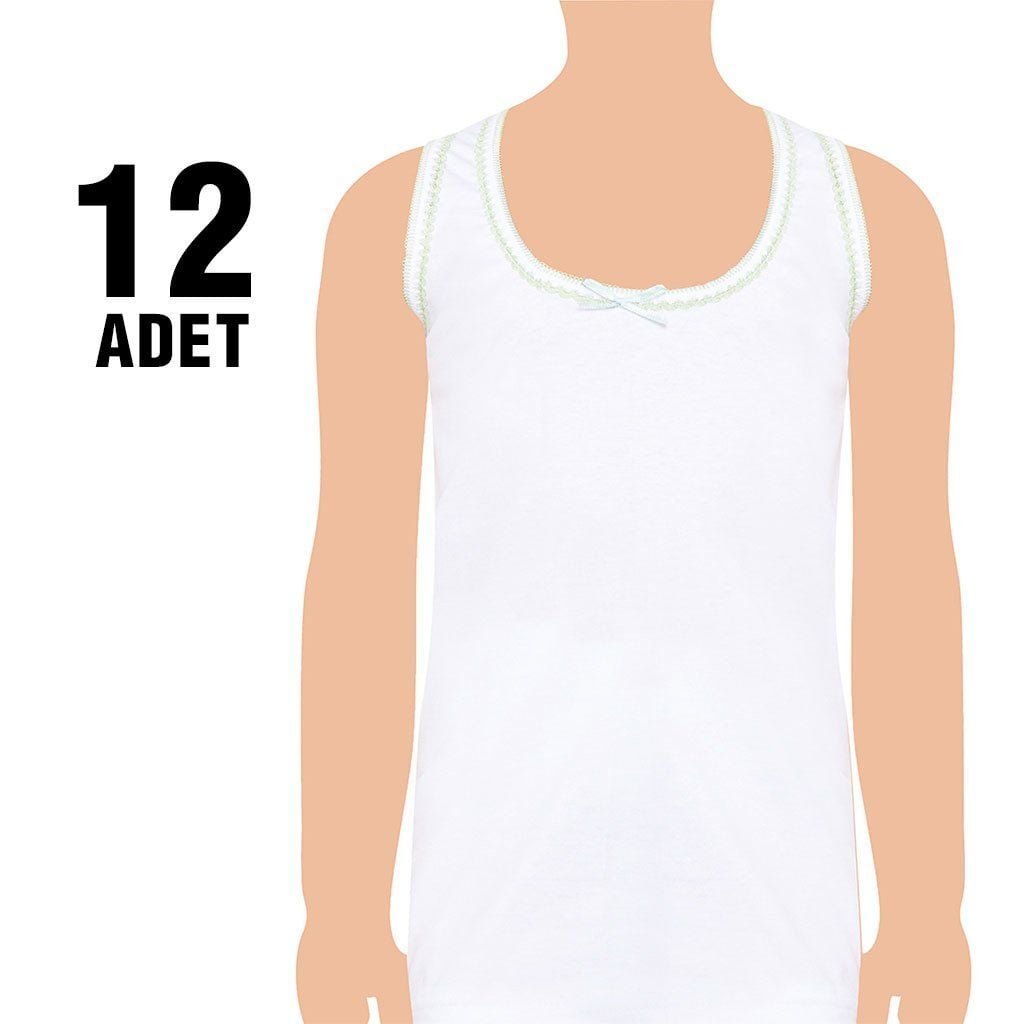 Seher 0049 Geniş Askılı Oyalı Kız Çocuk Atlet