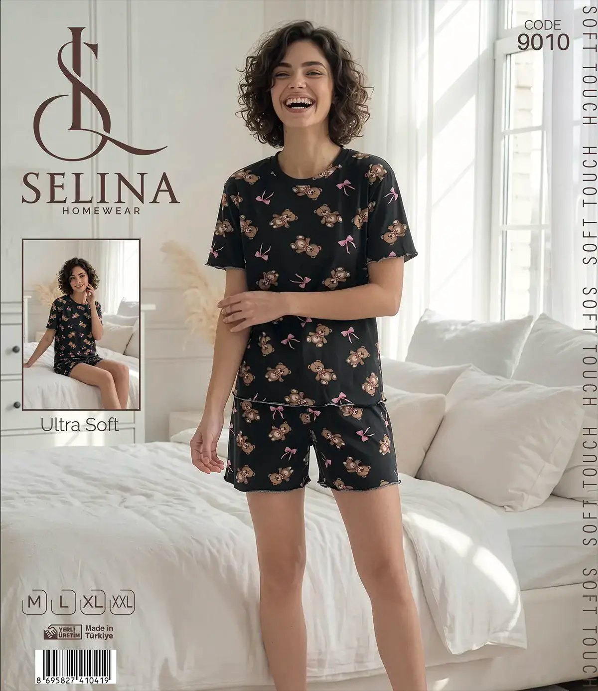 Selina 9010 (M-L-XL-XXL) Bayan Şortlu Takım