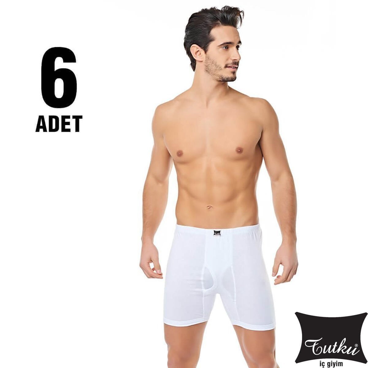 Tutku 0111 Erkek Beyaz Ribana Paçalı Arjantin