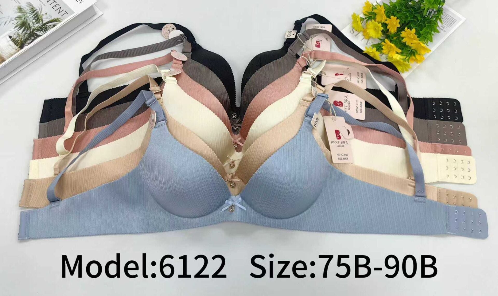 Umt 6122 (75-80-85-90) Ayarlanabilir Askı Lazer Kesim Bayan Sütyen