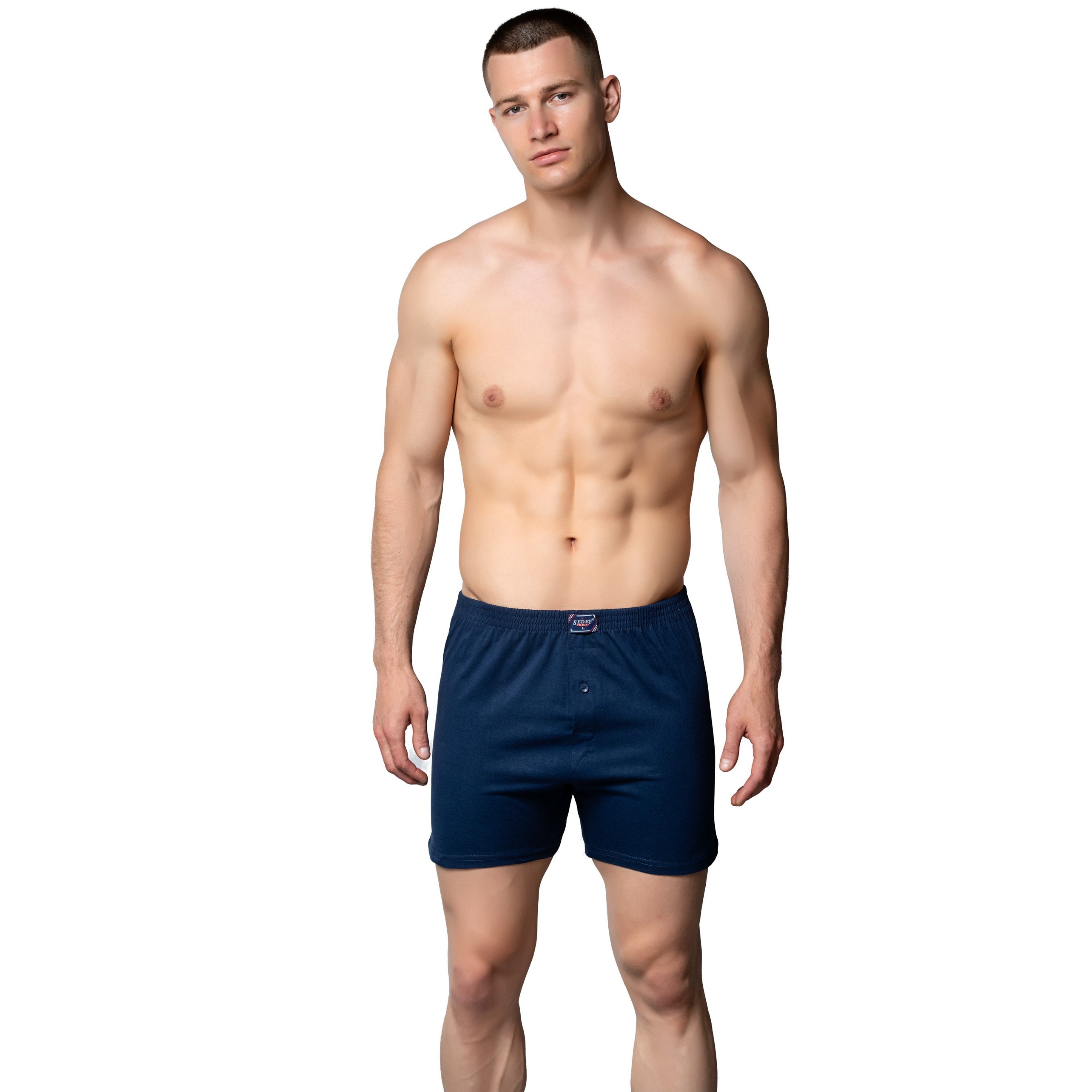 Sedef 1094 Erkek Penye Düz Renk Boxer