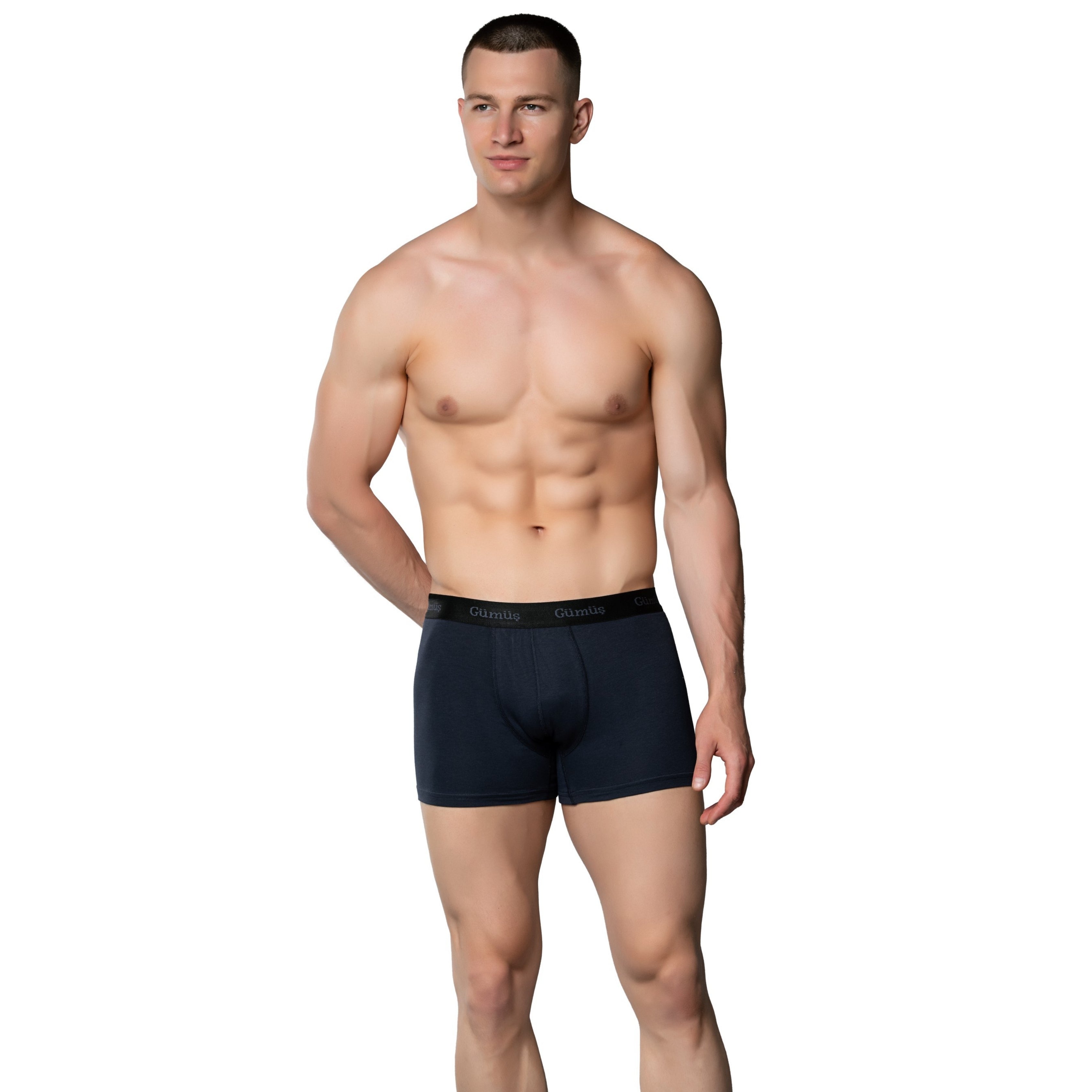 Gümüş 3074 Erkek Likralı Spor Boxer