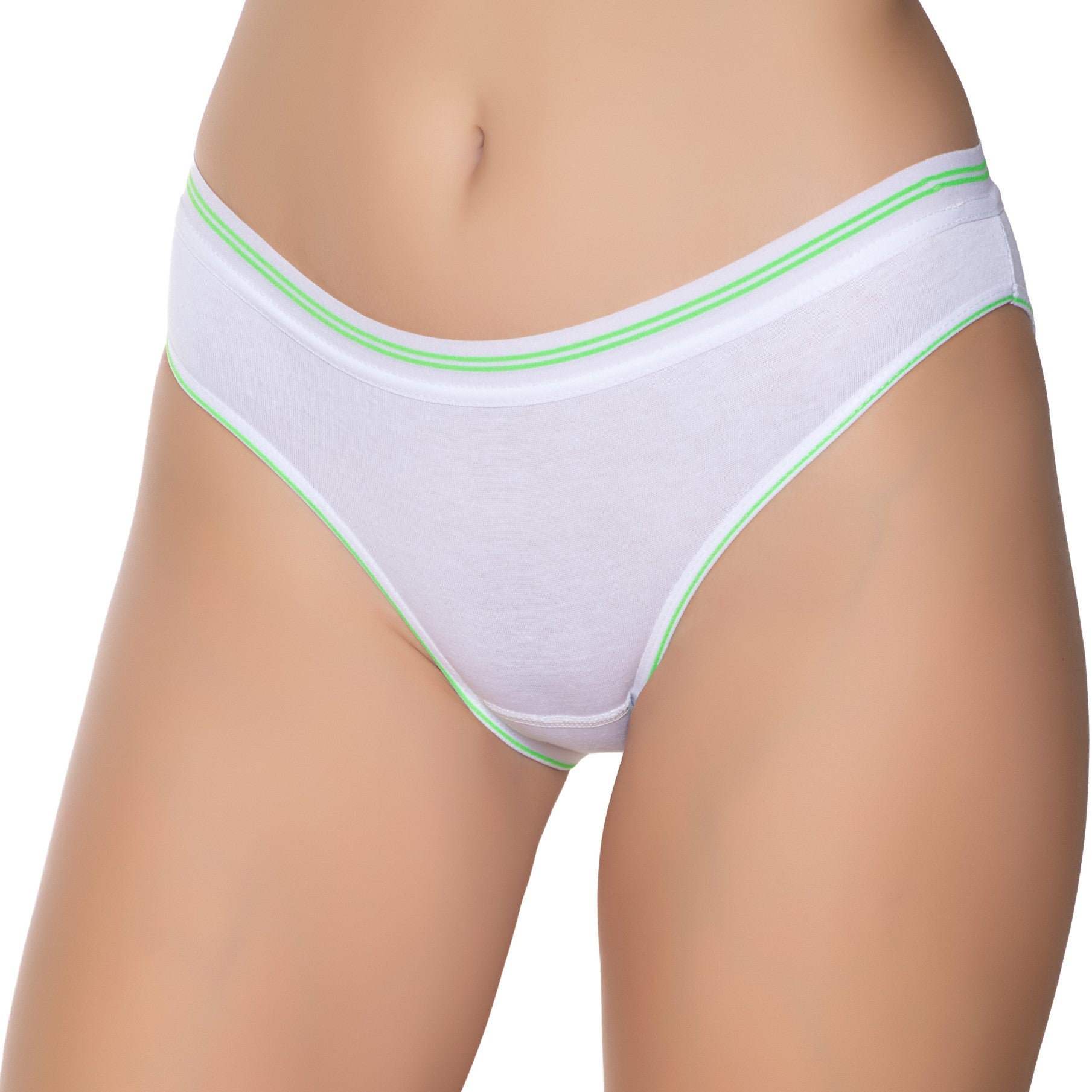 Gümüş 6036 Kadın Likralı Beli Çizgili Bikini