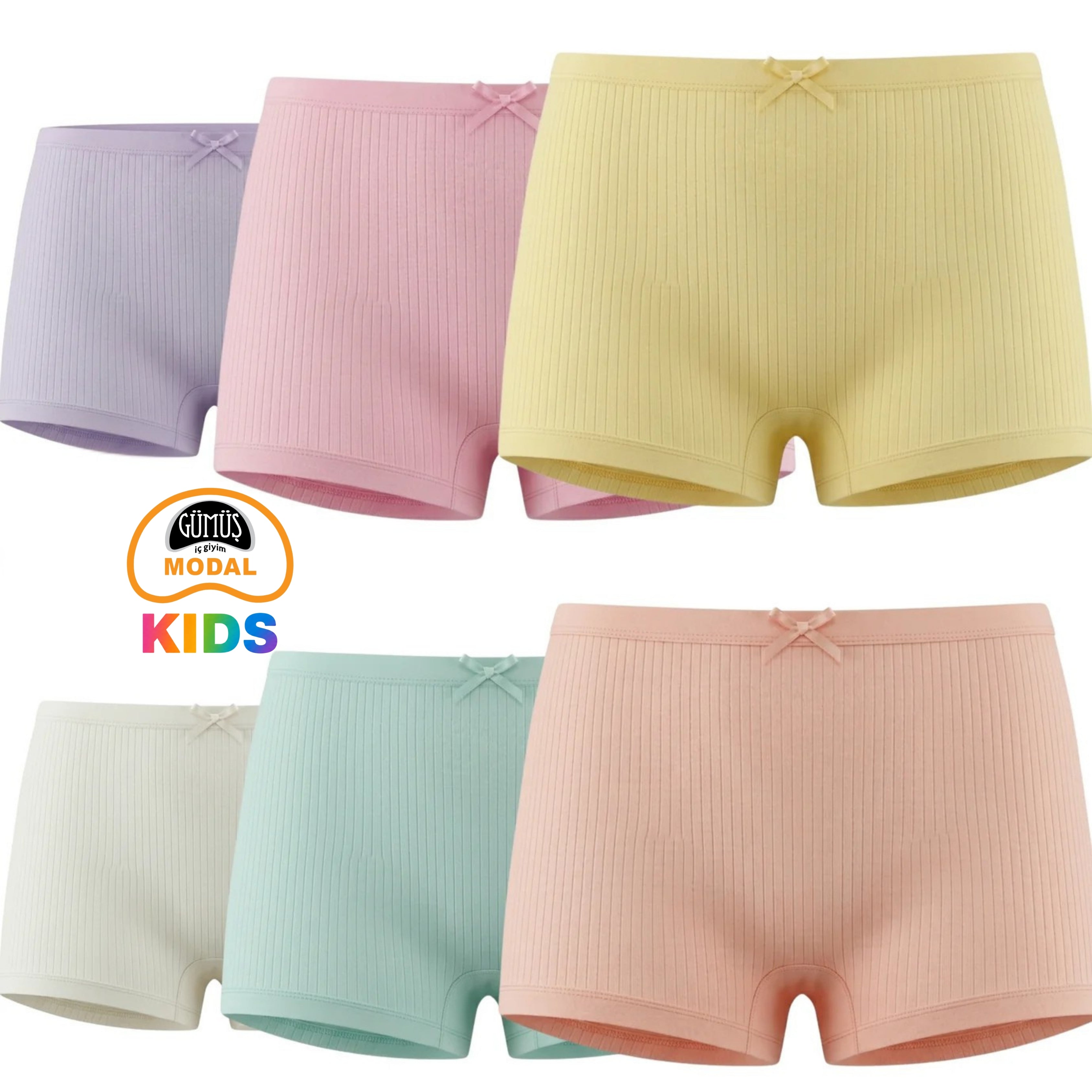Gümüş 7016 Kız Çocuk Modal Derby Elastan Boxer