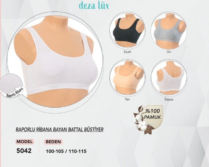 Dondeza 5042 Bayan Fitilli Pedli Büstiyer GRİ