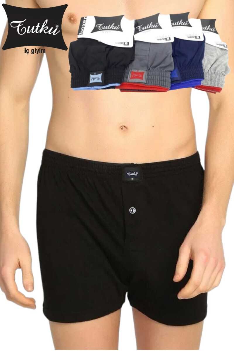 Tutku 0117 Düğmeli Boxer FÜME