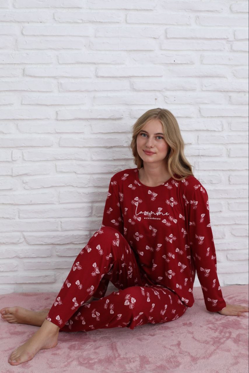 Pijamoni 7600 Milan Uzun Kol Bayan Pijama Takımı + KOD-2