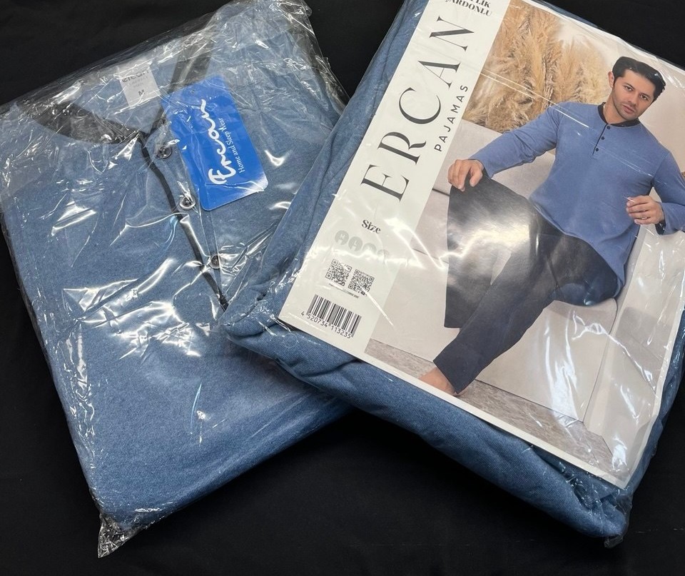 Ercan 301 İki İplik Uzun Kol Erkek Pijama Takım KOD-2