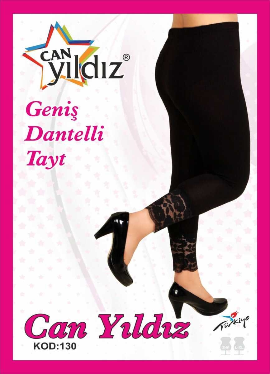 Can Yıldızı 130 Geniş Dantelli Tayt KIRMIZI