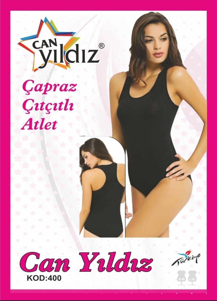Can Yıldızı 400 Çapraz Çıtçıtlı Atlet BEYAZ