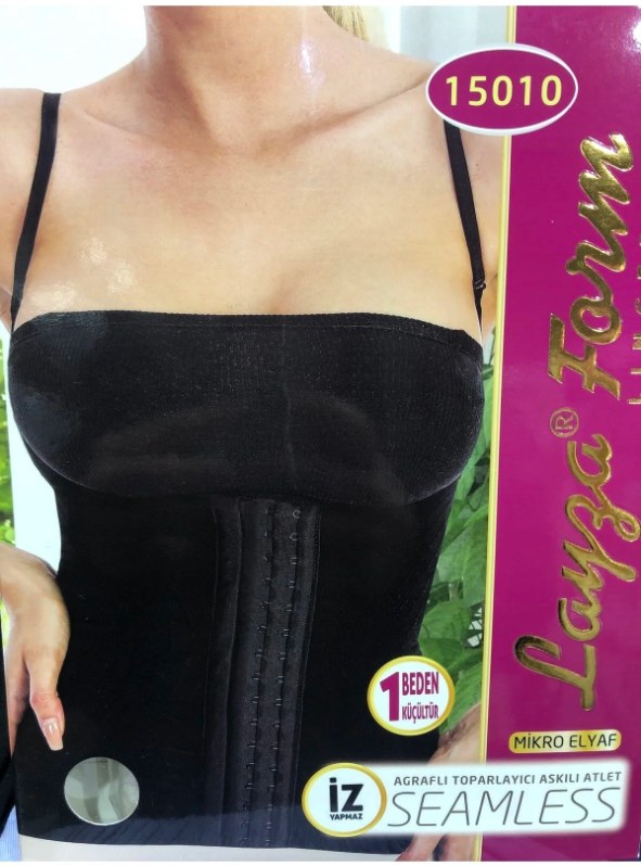 Layza 15010 Askılı Agraflı Atlet Korse+ TEN