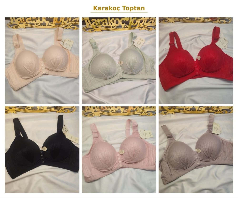 Ö.m.f 021 Düğmeli Çıtçıtlı Balensiz Sütyen GÜL KURUSU