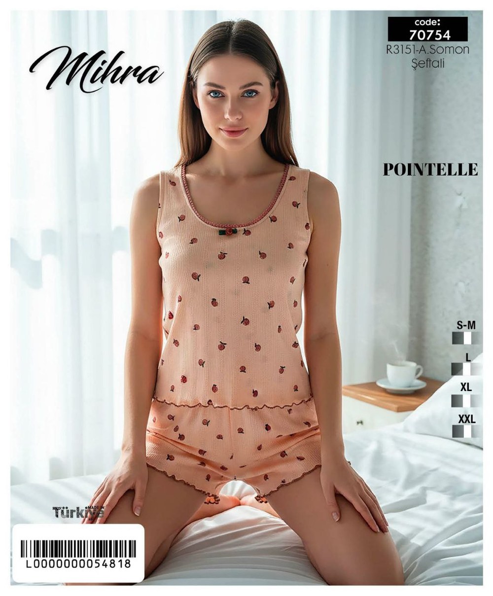 Mihra 70754 Poıntelle Desenli Bayan Şort Takım KOD-1