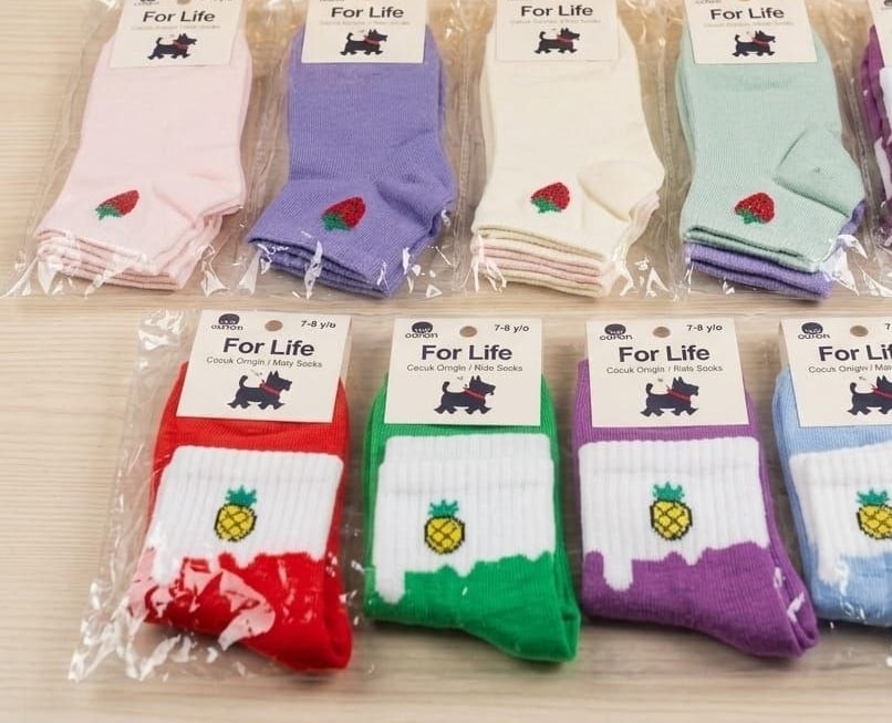 For Life Meyve Emojili Kız Çocuk Kolej Çorap