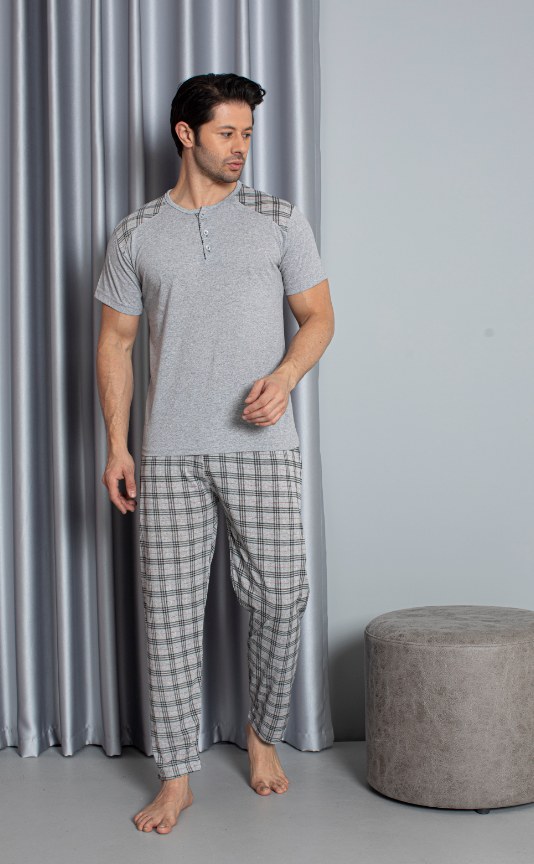 Glisa 9055 Süprem Kısa Kol Erkek Pijama Takım KOD-4