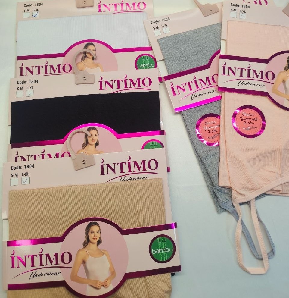 İntimo 1804 Bambu Bayan İp Askılı Atlet ASORTİ