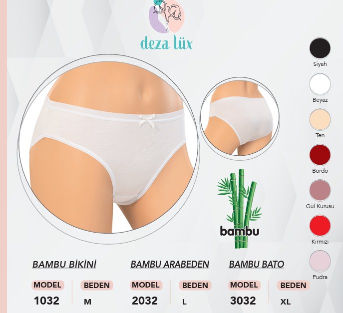 Dondeza 2032 L Beden Bambu Külot BORDO