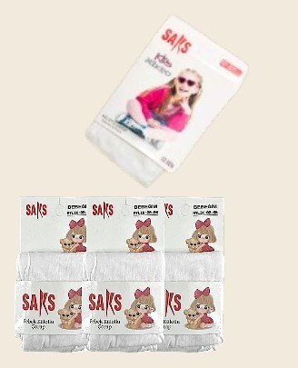 Saks 50 Den Micro Çocuk Kız Külotlu Çorap BEYAZ